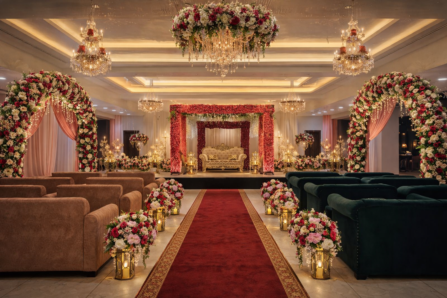 Lotus-themed pheras at Moon Light Palace